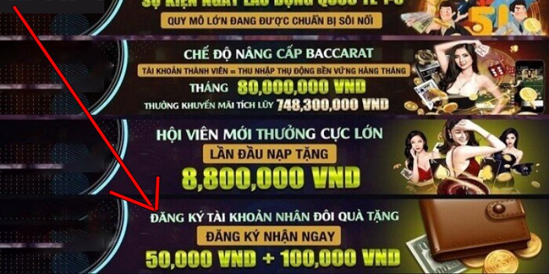 Hệ thống thưởng tặng đăng ký tài khoản hội viên thành công