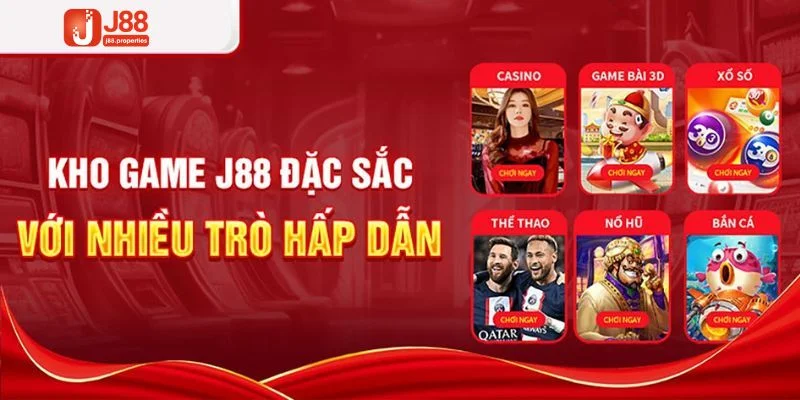Các game bài J88 được phát triển vô cùng phong phú, đặc sắc